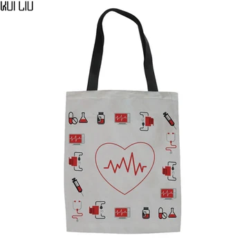 Recycel Canvas Shopper Bags Cartoon Doctor Linen Ladies Girls Folding Shopping Handbag White Women Eco-friendly Totes New
Recycel Canvas Shopper Bags Cartoon Doctor Linen Ladies Girls Folding Shopping Handbag White Women Eco-friendly Totes New