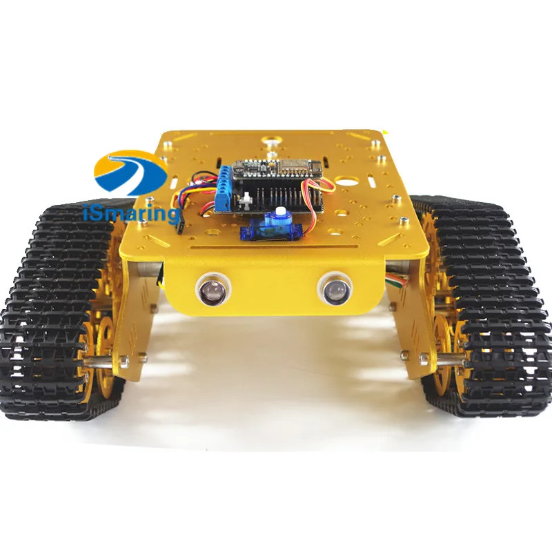 iSmaring T300 Silver WiFi RC Metal Robot Tank Chassis from NodeMCU Development Kit with L293D Motor Shield DIY RC Toy esp8266
iSmaring T300 Silver WiFi RC Metal Robot Tank Chassis from NodeMCU Development Kit with L293D Motor Shield DIY RC Toy esp8266