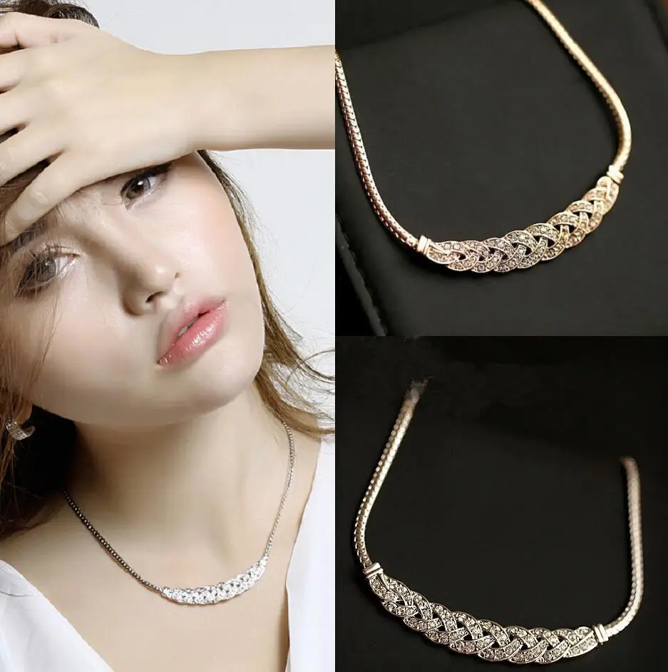 Women Jewelry Pendant Chain Rhinestone Choker Chunky Necklaces Statement Bib Charms Necklace A029H
Women Jewelry Pendant Chain Rhinestone Choker Chunky Necklaces Statement Bib Charms Necklace A029H