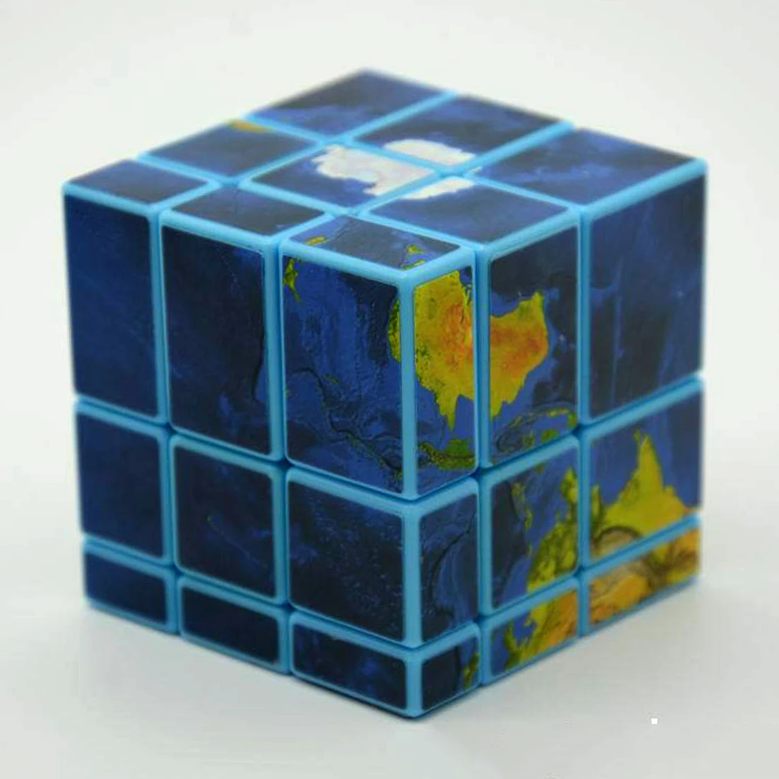

3x3x3 Mirror Blocks Map Sticker Magic Cube Puzzle Speed Cube 57mm