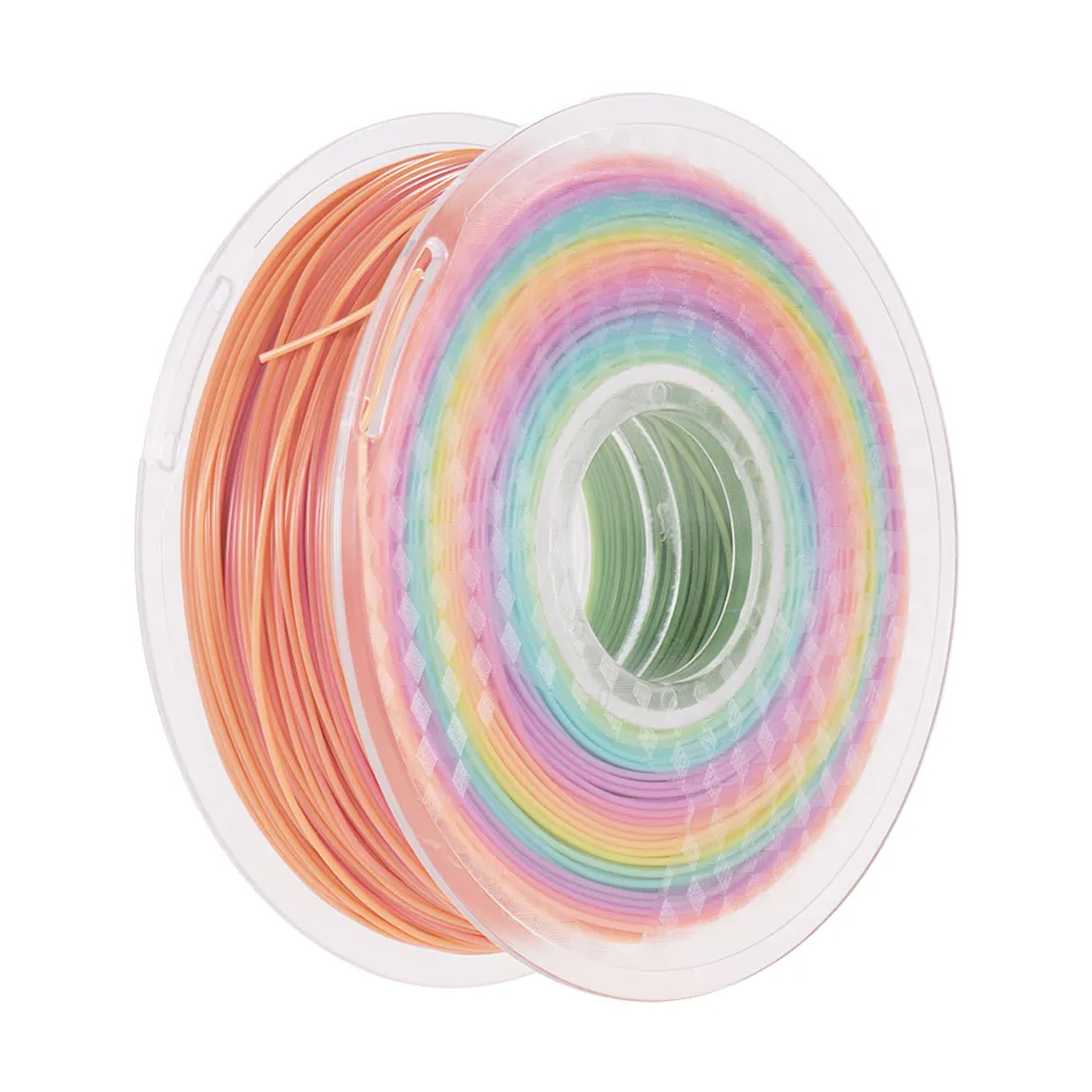 3D Printer PLA Filament 1.75mm Rainbow Multicolor Gradient Filament 11 Colors Combination Mixed Color
3D Printer PLA Filament 1.75mm Rainbow Multicolor Gradient Filament 11 Colors Combination Mixed Color