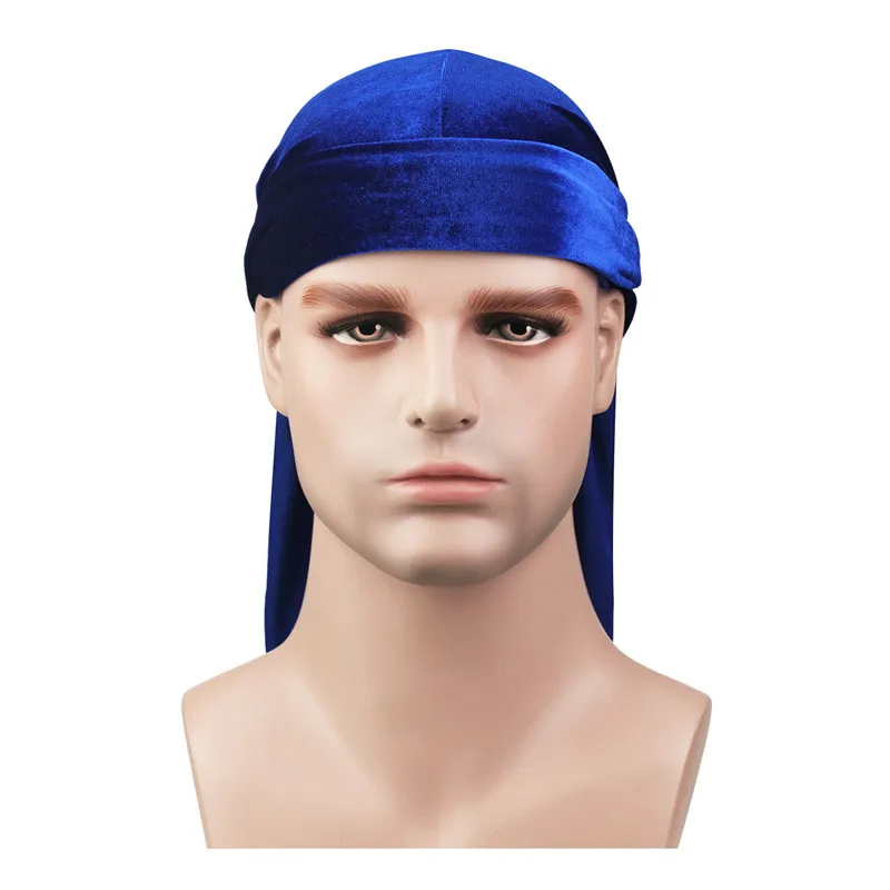 Luxury Men Women Bandana velvet Durags do doo du rag long tail headwear Headband chemo cap Biker Pirate Hat Hair Accessories
Luxury Men Women Bandana velvet Durags do doo du rag long tail headwear Headband chemo cap Biker Pirate Hat Hair Accessories