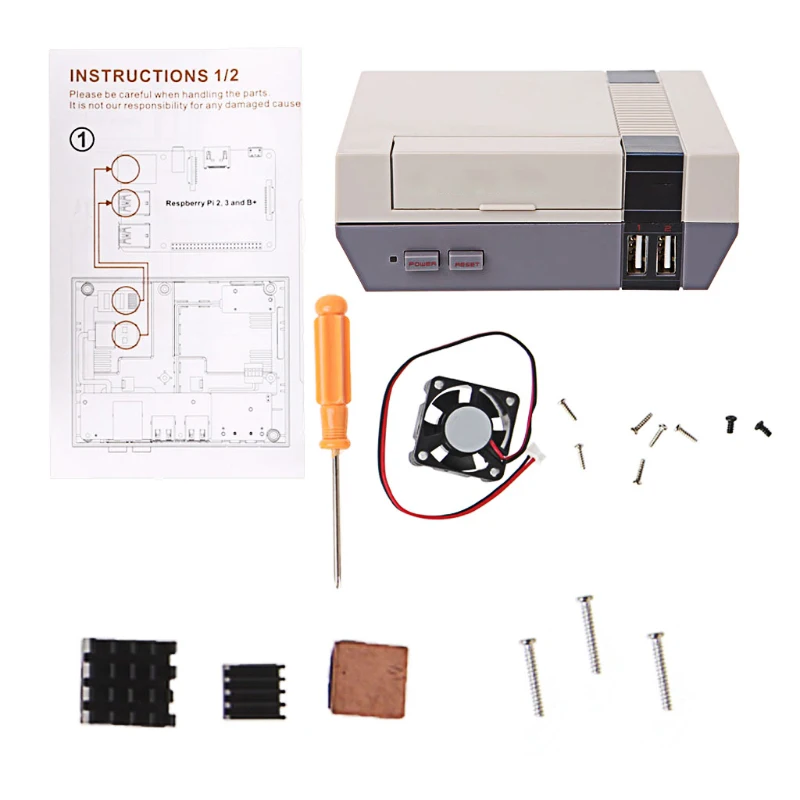 New Mini NES NESPI Retro Case PCB Cooling Fan Heatsinks For Raspberry Pi 3 / 2 / B+ hot
New Mini NES NESPI Retro Case PCB Cooling Fan Heatsinks For Raspberry Pi 3 / 2 / B+ hot