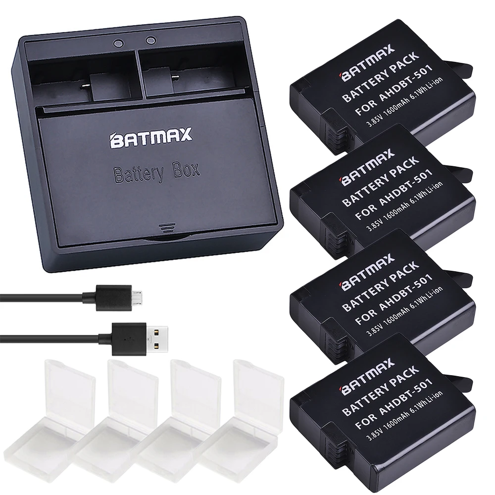 4 шт., аккумулятор 1600 мАч и зарядное устройство USB для Gopro Hero 5, Gopro Hero 6, Gopro 8, Gopro 7
4 шт., аккумулятор 1600 мАч и зарядное устройство USB для Gopro Hero 5, Gopro Hero 6, Gopro 8, Gopro 7