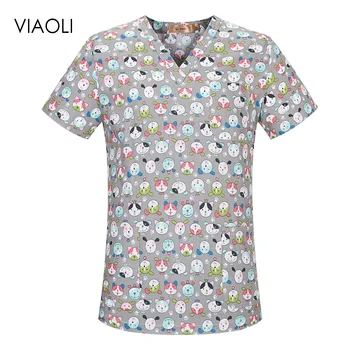 Unisex pet hospital uniform dentist scrubs tops doctor nurse workwear Medical surgery clothes Beauty salon cartoon printing tops
Unisex pet hospital uniform dentist scrubs tops doctor nurse workwear Medical surgery clothes Beauty salon cartoon printing tops