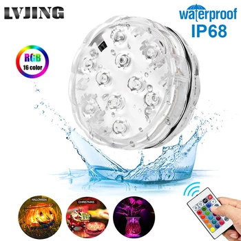 Underwater LED Light Submersible IP68 Waterproof Battery Operated Remote Control Multi Color 10 LED RGB Swimming Pool Night Lamp
Underwater LED Light Submersible IP68 Waterproof Battery Operated Remote Control Multi Color 10 LED RGB Swimming Pool Night Lamp