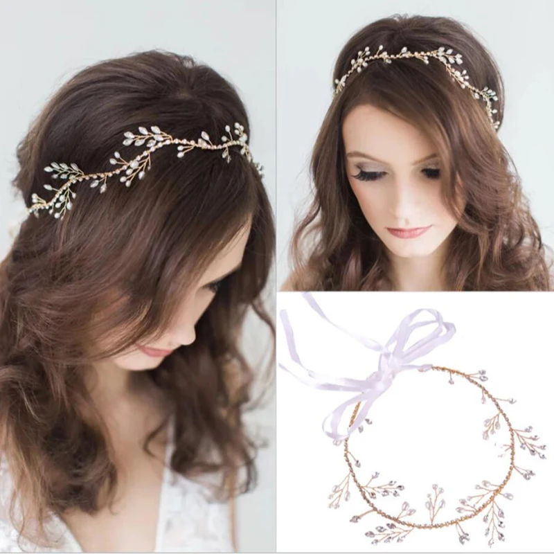 Vintage Ribbon Wedding Headband Crystal Prom Bride Hair Band Rhinestone Bridal Head Piece Gold Tiara For Accessories Party
Vintage Ribbon Wedding Headband Crystal Prom Bride Hair Band Rhinestone Bridal Head Piece Gold Tiara For Accessories Party