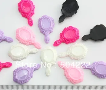 

set of 100pcs 28mm Kawaii romantic assorted princess mirror cabochons for your decoden making-