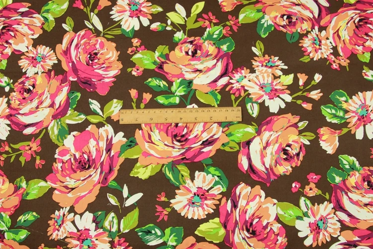 1meter Rose Print Cotton Fabric quality Flower printed textile Handmade materials for clothing home deco
1meter Rose Print Cotton Fabric quality Flower printed textile Handmade materials for clothing home deco