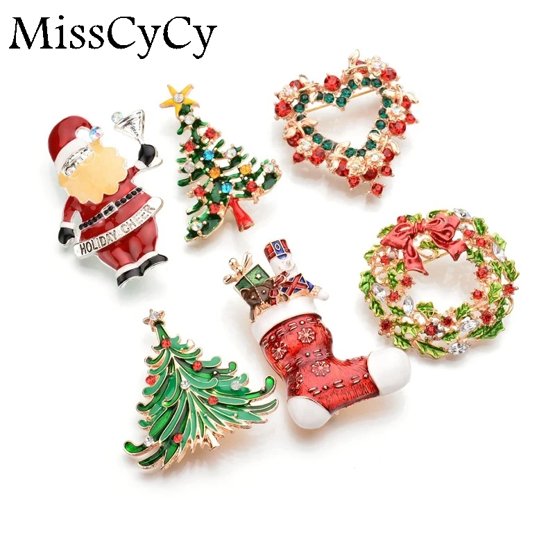 MissCyCy Hot Sale Santa Claus Christmas Trees Socks Boutonniere Rhinestone Brooches For Women Gift
MissCyCy Hot Sale Santa Claus Christmas Trees Socks Boutonniere Rhinestone Brooches For Women Gift