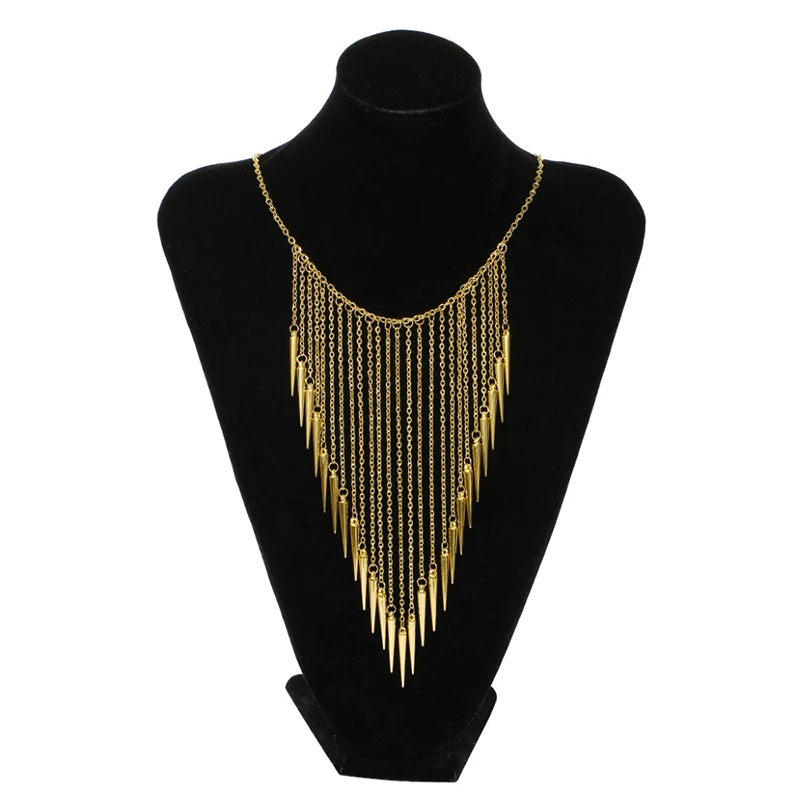 Hot New Collar Jewelry European Style Vintage Trench Fashion Rivet Long Tassel Punk Choker Necklace Accessories For Women
Hot New Collar Jewelry European Style Vintage Trench Fashion Rivet Long Tassel Punk Choker Necklace Accessories For Women