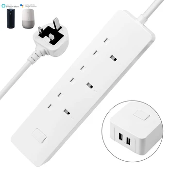 20pcs WIFI Smart Power Strip 3 UK Outlets Plug with 2 USB Charging Port Timing App Voice Control Work with Alexa Google Home
20pcs WIFI Smart Power Strip 3 UK Outlets Plug with 2 USB Charging Port Timing App Voice Control Work with Alexa Google Home
