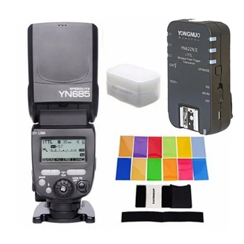 YONGNUO YN685N YN685 for Nikon HSS TTL Speedlite Flash Build in Receiver with YN622N II RX + 12 PCS COLOR CARD + DIFFUSER
YONGNUO YN685N YN685 for Nikon HSS TTL Speedlite Flash Build in Receiver with YN622N II RX + 12 PCS COLOR CARD + DIFFUSER