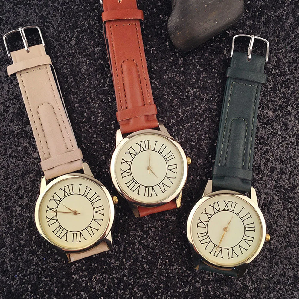 

Duobla Leather Band Analog Quartz Vogue Wrist Watches women Watch Roman numerals relogio montre bayan kol saati reloj mujer 40Q