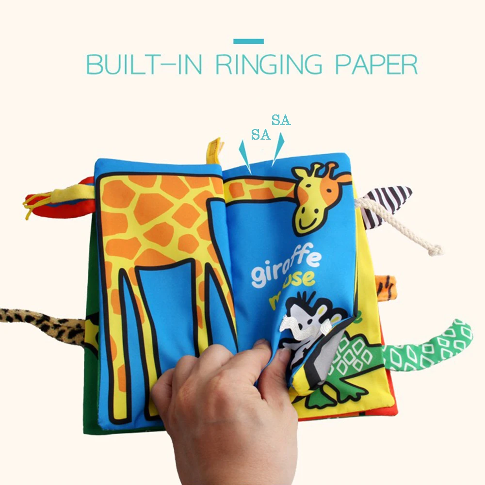 Baby Infant Toys Children Quiet Soft Book with Animal Long Tail Educational English Story Cloth Book Kids Early Development
Baby Infant Toys Children Quiet Soft Book with Animal Long Tail Educational English Story Cloth Book Kids Early Development