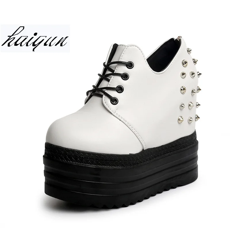 Women Casual Shoes Rivet Platform Sneakers Wedge Canvas Shoes Women High Heel Shoe Hided Wedge Leisure Girl Sneakers 12cm
Women Casual Shoes Rivet Platform Sneakers Wedge Canvas Shoes Women High Heel Shoe Hided Wedge Leisure Girl Sneakers 12cm