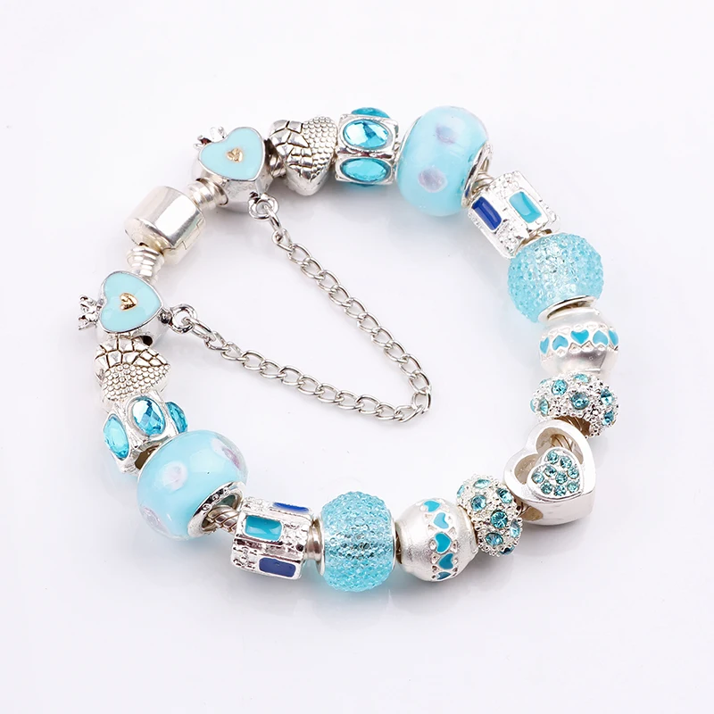 AIFEILI Silver Charm & Bangle With Royal Sky Charm And Crystal Ball White Beads For Women Bracelet
AIFEILI Silver Charm & Bangle With Royal Sky Charm And Crystal Ball White Beads For Women Bracelet