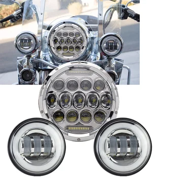 TNOOG DOT Approved for Motocycle 7 Inch Round Hi/Lo Beam & DRL LED Headlight + 2pcs 4.5 Inch Halo Fog Lights
TNOOG DOT Approved for Motocycle 7 Inch Round Hi/Lo Beam & DRL LED Headlight + 2pcs 4.5 Inch Halo Fog Lights