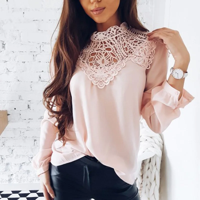 Women Lace Hollow Blouse Lady Sweet Long Sleeve Solid Color Shirt Tops NYZ Shop
Women Lace Hollow Blouse Lady Sweet Long Sleeve Solid Color Shirt Tops NYZ Shop