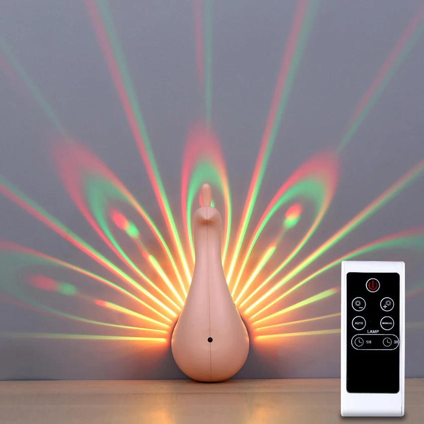 Creative 3D Peacock Projector Lamp 7 Colors USB Rechargeable Kids Children LED Night Light Home Decoration Wall Corridor Lights
Creative 3D Peacock Projector Lamp 7 Colors USB Rechargeable Kids Children LED Night Light Home Decoration Wall Corridor Lights