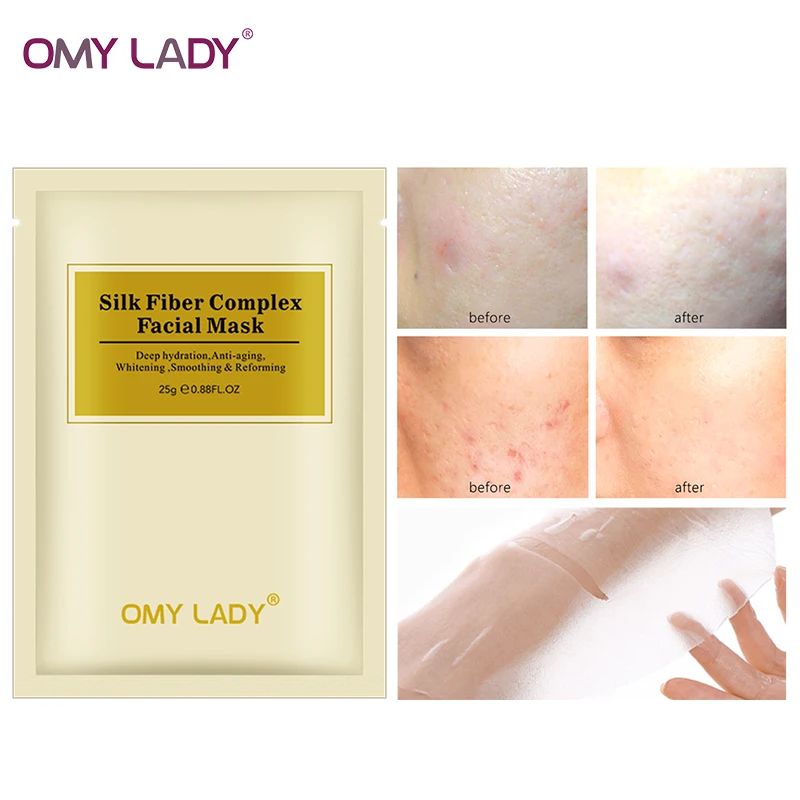 OMYLADY Sheet Mask Silk Fiber Facial Mask Skin Care Face Mask Whitening Hydrating Moisturizing Sleeping Mask Lot Face Skin care
OMYLADY Sheet Mask Silk Fiber Facial Mask Skin Care Face Mask Whitening Hydrating Moisturizing Sleeping Mask Lot Face Skin care
