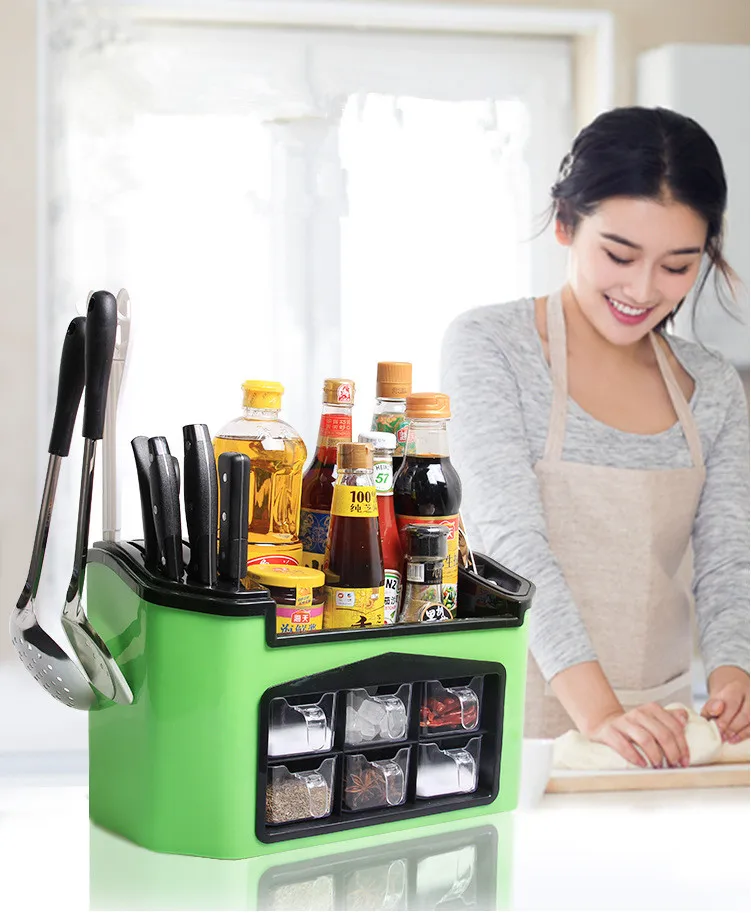 1PC Multifunction Kitchen Knife Fork Spice Rack Plastic Knife Shelf Seasoning Box Jar Storage Organizer Kitchen Holder JO 1093
1PC Multifunction Kitchen Knife Fork Spice Rack Plastic Knife Shelf Seasoning Box Jar Storage Organizer Kitchen Holder JO 1093