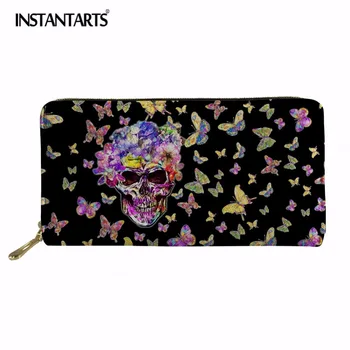 INSTANTARTS Female Purse Skull Printing Women Long Wallet Zipper Design Clutch Purses For Woman Ladies Phone Card Holder Wallets
INSTANTARTS Female Purse Skull Printing Women Long Wallet Zipper Design Clutch Purses For Woman Ladies Phone Card Holder Wallets