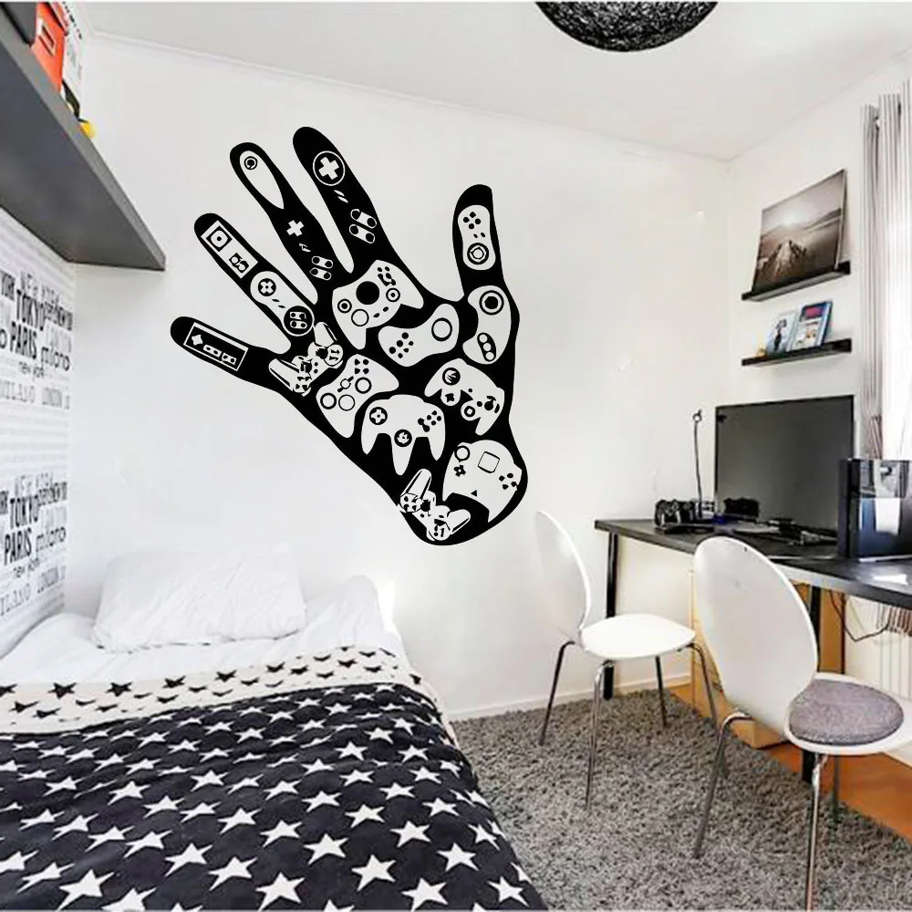 Gamer Wall Decal Game Controller Personalised Wall Decals For Kids Bedroom Playroom Interior Mural Vinyl Wall Stickers S141
Gamer Wall Decal Game Controller Personalised Wall Decals For Kids Bedroom Playroom Interior Mural Vinyl Wall Stickers S141