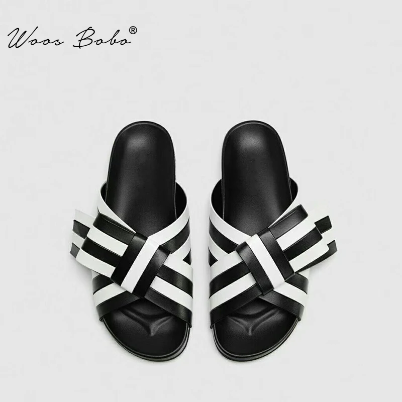 Black and white stripes flat slippers woman Butterfly-knot flip flops sandals women 2019 summer fashion beach women shoes
Black and white stripes flat slippers woman Butterfly-knot flip flops sandals women 2019 summer fashion beach women shoes