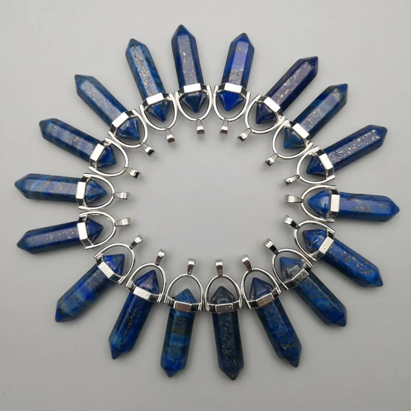 fashion good quality natural stone lapis lazuli crystal pillar Pendants & necklaces for making Jewelry charm Point 24pcs/lot
fashion good quality natural stone lapis lazuli crystal pillar Pendants & necklaces for making Jewelry charm Point 24pcs/lot