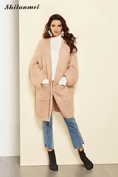 2018 Casual Loose Knitted Long Cardigans Sweaters Woman Autumn Winter Warm Streetwear Hollow Oversized Sweater Coat With Pocket
2018 Casual Loose Knitted Long Cardigans Sweaters Woman Autumn Winter Warm Streetwear Hollow Oversized Sweater Coat With Pocket
