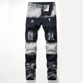 2019 new European and American stretch pants zipper decorative jeans two-color male hole grinding white tide pants
2019 new European and American stretch pants zipper decorative jeans two-color male hole grinding white tide pants