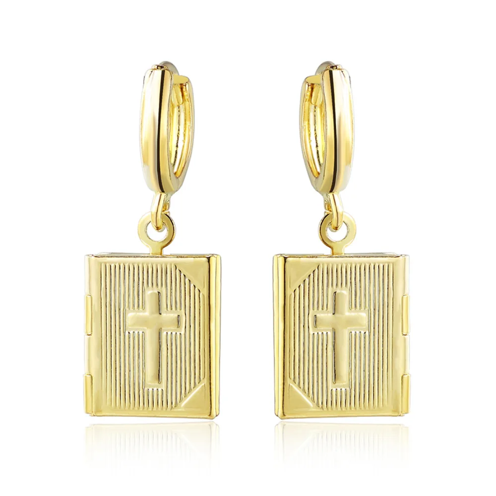 Cross Patterned Box Dangle Earrings White Yellow Gold Filled Womens Earrings Unique Style
Cross Patterned Box Dangle Earrings White Yellow Gold Filled Womens Earrings Unique Style