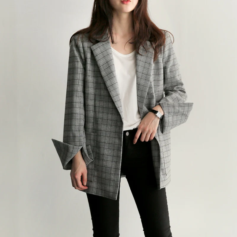 Korean Plaid Female Blazer Jacket Fashion Bow Sashes Split Sleeve Elegant Office Ladies Blazers For Women With Belt Feminino
Korean Plaid Female Blazer Jacket Fashion Bow Sashes Split Sleeve Elegant Office Ladies Blazers For Women With Belt Feminino