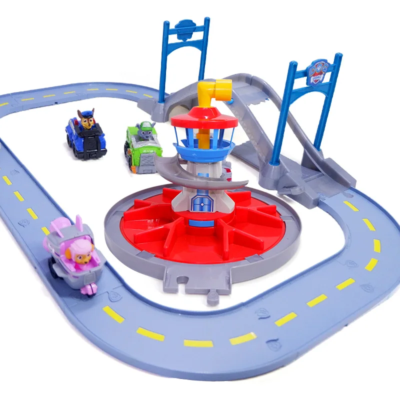 

Paw Patrol Dog Lookout Tower Toys Rescue Track Toy Set Patrulla Canina Action Figure Model Toys for Children