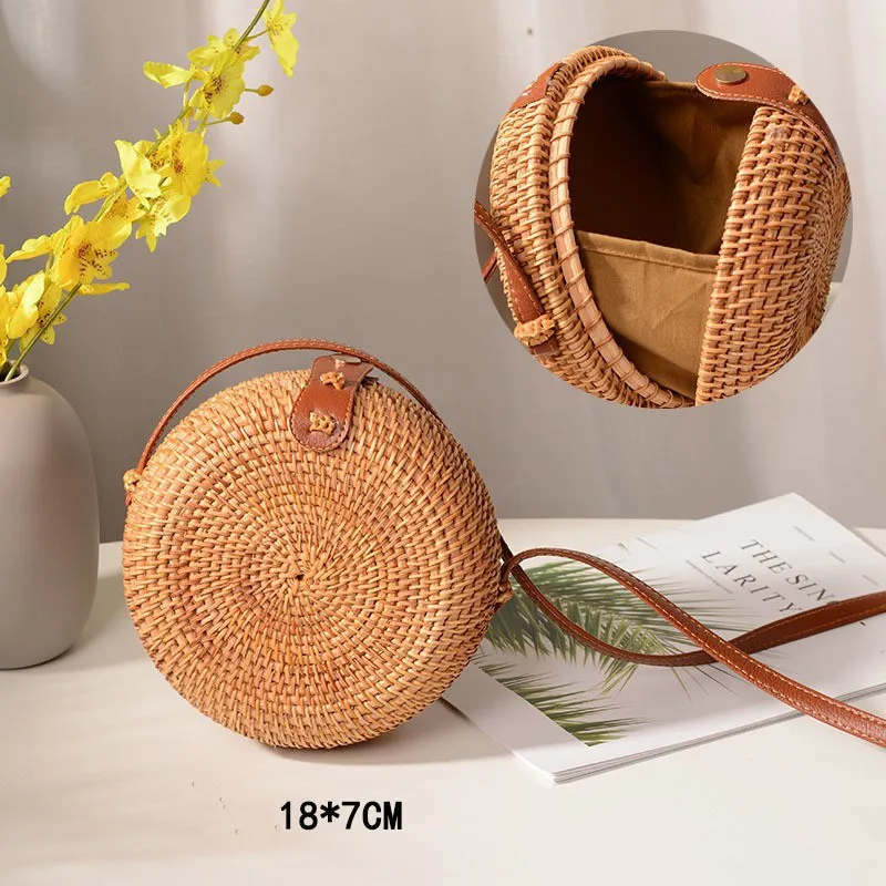 Round Straw Bags Women Summer Rattan Bag Handmade Woven Beach Crossbody Bag Circle Bohemia Luxury Handbags Women Designer WM09
Round Straw Bags Women Summer Rattan Bag Handmade Woven Beach Crossbody Bag Circle Bohemia Luxury Handbags Women Designer WM09