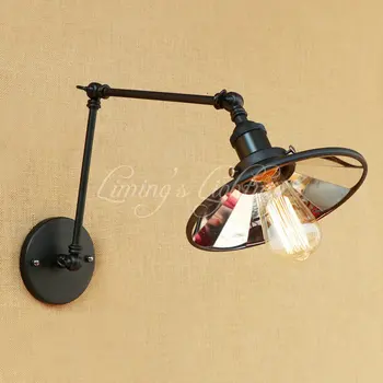 RETRO Loft Style Iron Mirror Glass Wall Lamps Industrial Vintage Wall Light Swing Arm Edison Wall Sconce Indoor Lighting
RETRO Loft Style Iron Mirror Glass Wall Lamps Industrial Vintage Wall Light Swing Arm Edison Wall Sconce Indoor Lighting