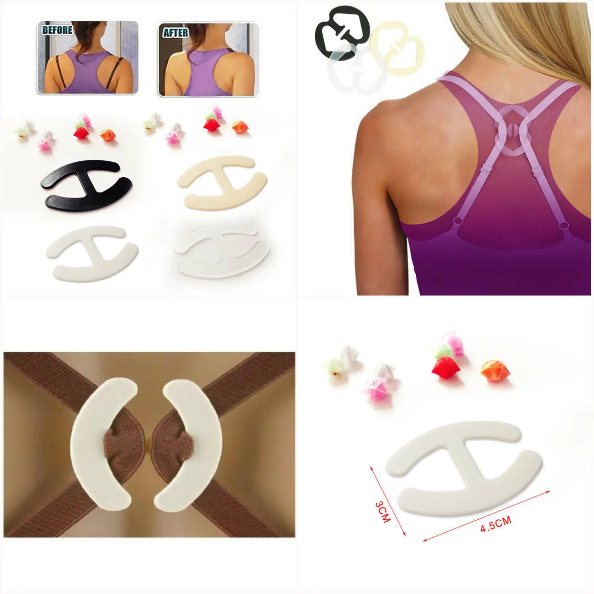 3pcs/lot H-shaped Colorful Invisible Bra Buckle Clips Perfect Adjust Wedding Bra Strap Clip Holder Underwear Accessories
3pcs/lot H-shaped Colorful Invisible Bra Buckle Clips Perfect Adjust Wedding Bra Strap Clip Holder Underwear Accessories