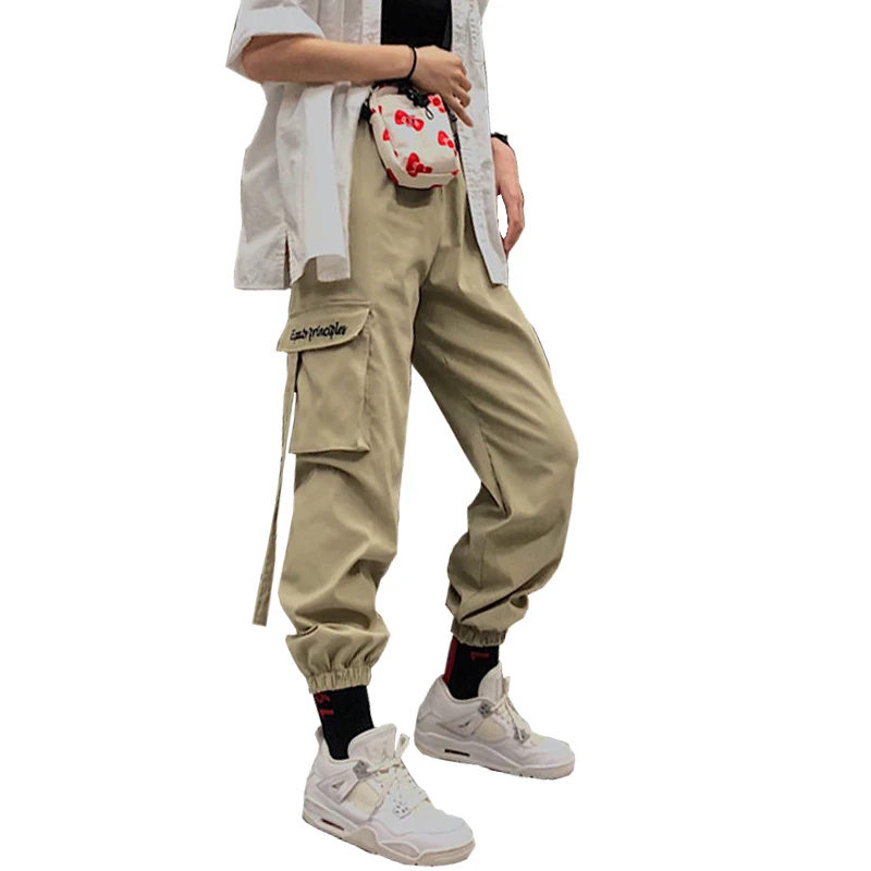 2019 Harajuku Streetwear Cargo Pants Women High Waist Embroidery Pockets trousers women Loose Hip Hop harem Pants pantalon mujer
2019 Harajuku Streetwear Cargo Pants Women High Waist Embroidery Pockets trousers women Loose Hip Hop harem Pants pantalon mujer