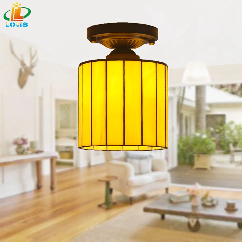 A new simple art Tiffany corridors small porch lamp ceiling windows and glass decorative fashion lighting
A new simple art Tiffany corridors small porch lamp ceiling windows and glass decorative fashion lighting
