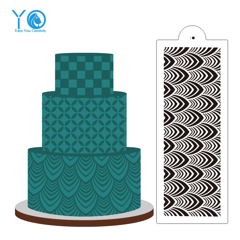 Image Wedding Cake Decoration Cake Stencil Fondant Molds Wedding Art Deco Cake Stencil Side