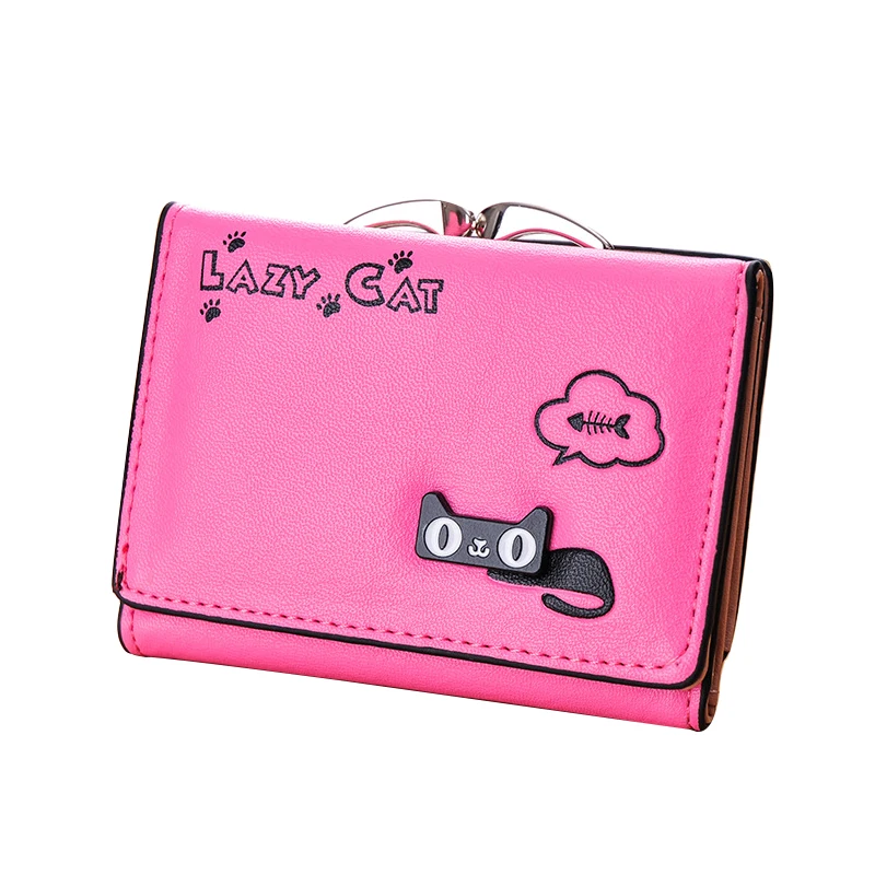 Short wallet cute cat Functional mini card holder triofold Cheque wallets ladies travel carteira feminina girls fancy clutches
Short wallet cute cat Functional mini card holder triofold Cheque wallets ladies travel carteira feminina girls fancy clutches