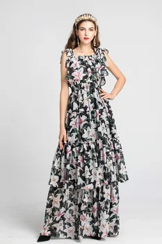 Europe style women's brand new design slip dress 2019 summer runways floral print Bohemian dress Chic maxi dress A627
Europe style women's brand new design slip dress 2019 summer runways floral print Bohemian dress Chic maxi dress A627
