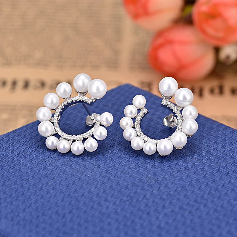 New Style Silver Color Fashion Pearl Crystal Stud Earrings For Women Wedding Jewelry ZK40
New Style Silver Color Fashion Pearl Crystal Stud Earrings For Women Wedding Jewelry ZK40