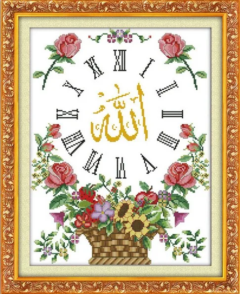 Islamic wall clock cross stitch kit flower fruit watch 14ct count 11ct printed canvas embroidery DIY handmade needlework
Islamic wall clock cross stitch kit flower fruit watch 14ct count 11ct printed canvas embroidery DIY handmade needlework