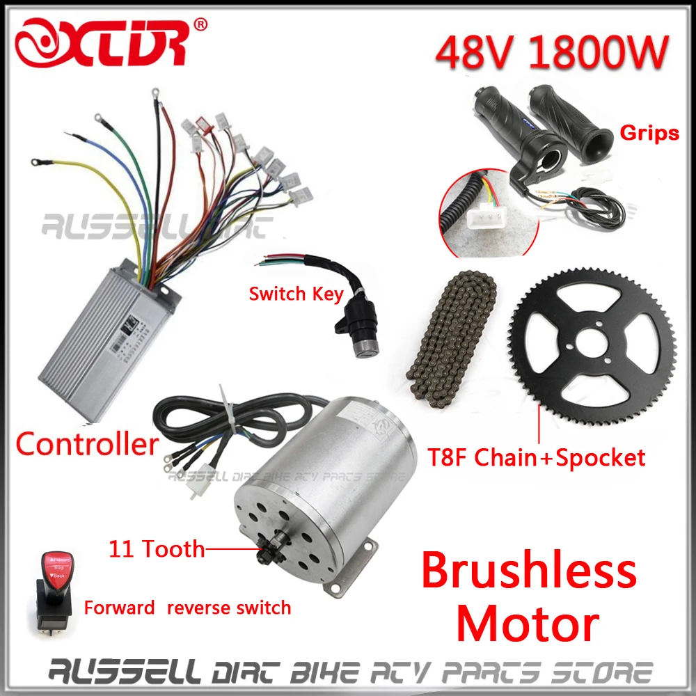 E-Bike 1800W 48V Brushless Motor Controller Throttle Grip T8F Chain Spocket Forward Reverse switch Electric Go kart ATV Ebike
E-Bike 1800W 48V Brushless Motor Controller Throttle Grip T8F Chain Spocket Forward Reverse switch Electric Go kart ATV Ebike