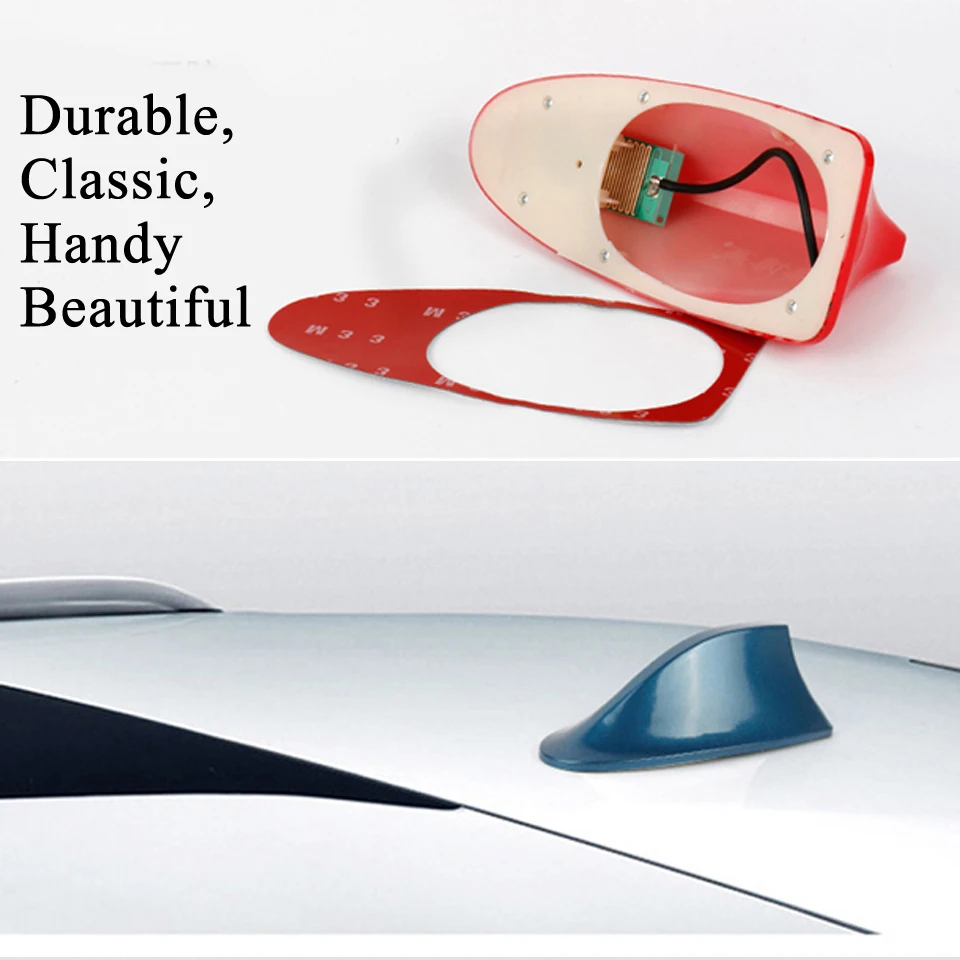 Kebidumei Car Auto Roof FM Shark Fin Antenna Special Car Radio FM Signal Aerials Antenna for BMW VW Ford Polo Car Styling