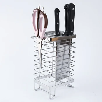 304 Stainless Steel Kitchen Knife Holder Multifunctional Storage Rack Tool Holder Metal Knife Block Stand Kitchen Accessories
304 Stainless Steel Kitchen Knife Holder Multifunctional Storage Rack Tool Holder Metal Knife Block Stand Kitchen Accessories