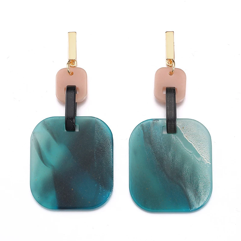Fashion Jewelry Large Square Blue Acrylic Acetic Acid Drop Dangle Earrings for Women Trendy Geometric Charm Wedding Earring
Fashion Jewelry Large Square Blue Acrylic Acetic Acid Drop Dangle Earrings for Women Trendy Geometric Charm Wedding Earring