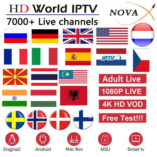 Acebird IPTV Subscription France UK Netherlands Spanish Finland Albanian US Adult 7200 Live For Smart TV M3U Enigma2 Mag25X
Acebird IPTV Subscription France UK Netherlands Spanish Finland Albanian US Adult 7200 Live For Smart TV M3U Enigma2 Mag25X